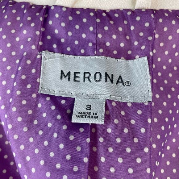 Merona Wool Blend Belted Over Coat Size 3 EUC - Picture 8 of 9